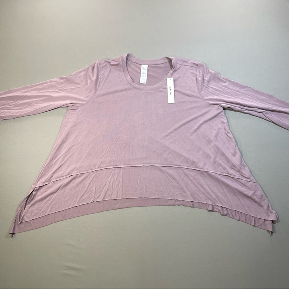 NWT ododos Athletic Relaxed-Fit Long Sleeve Tee, Flowy Curved Hem - Women Large - Picture 5 of 13